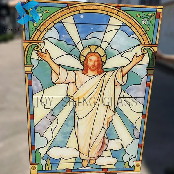 Solidny Tiffany Art Church Witraż 3mm-22mm Podwójnie oszklone szkło okienne do ściany