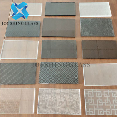 Szkło laminowane trawione kwasem 6,38 mm do 100 mm Szare szkło laminowane